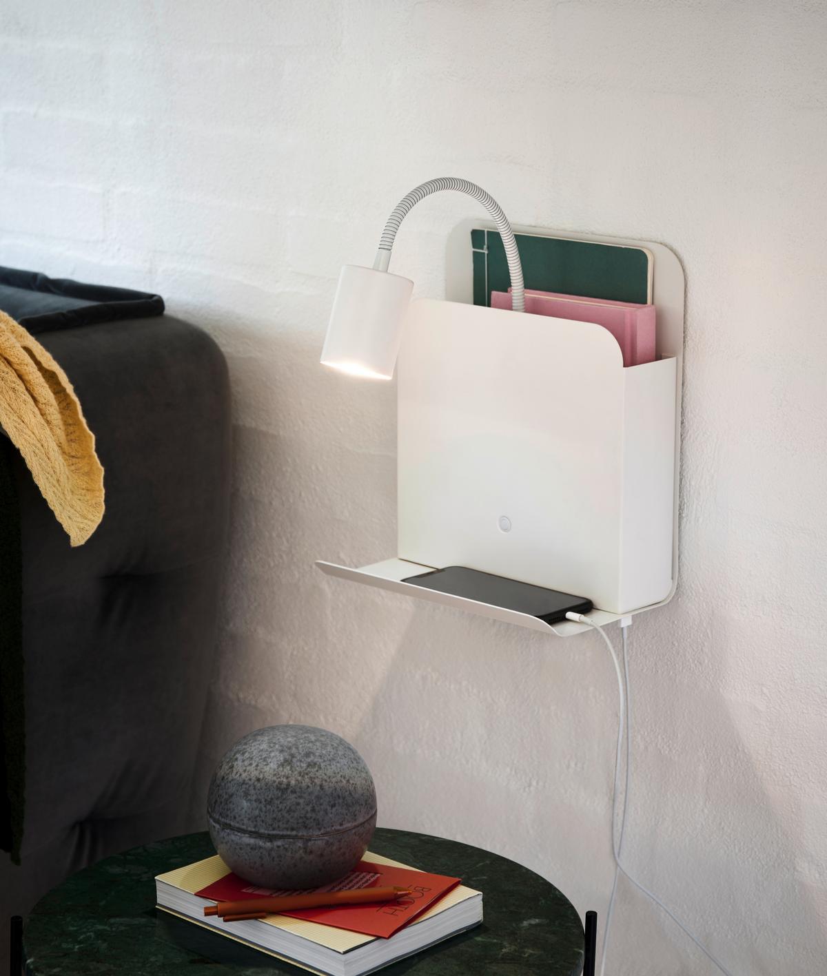 Wandleuchte Roomi Wala Weiß L: 16,5 Cm - Weiß, Design, Metall (16,5/24,8/28,2cm) - Nordlux