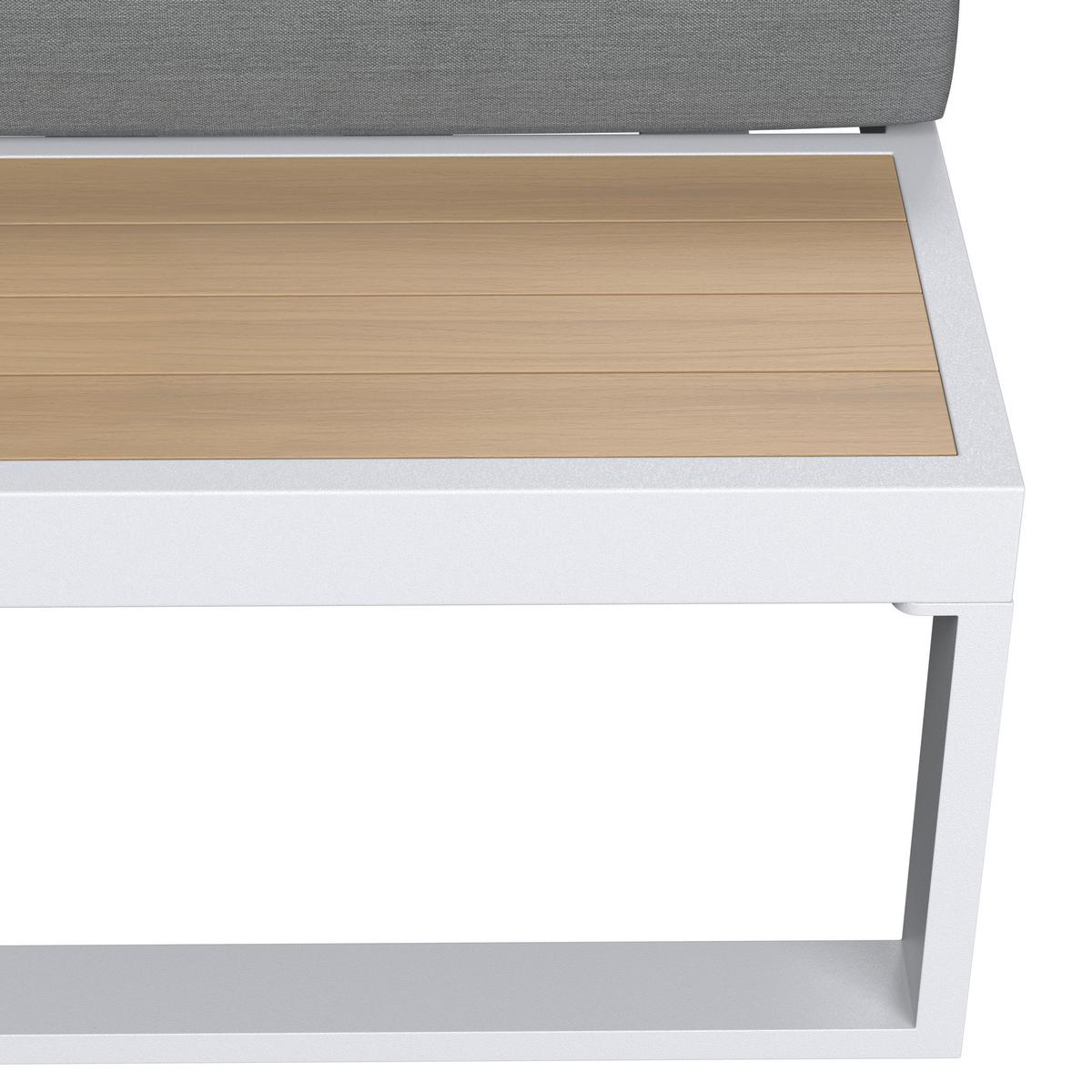 JEDÁLENSKÁ TERASOVÁ SÚPRAVA VENEYA - sivá/prírodná farba, Modern, kov/textil - Bessagi Garden