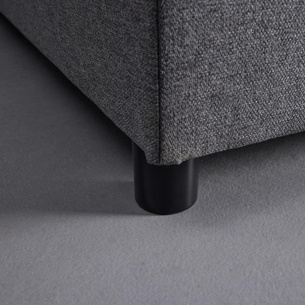 Boxspring postel MELIA, 180x200, šedá - šedá/černá, Moderní, dřevo/kompozitní dřevo (180/200cm)