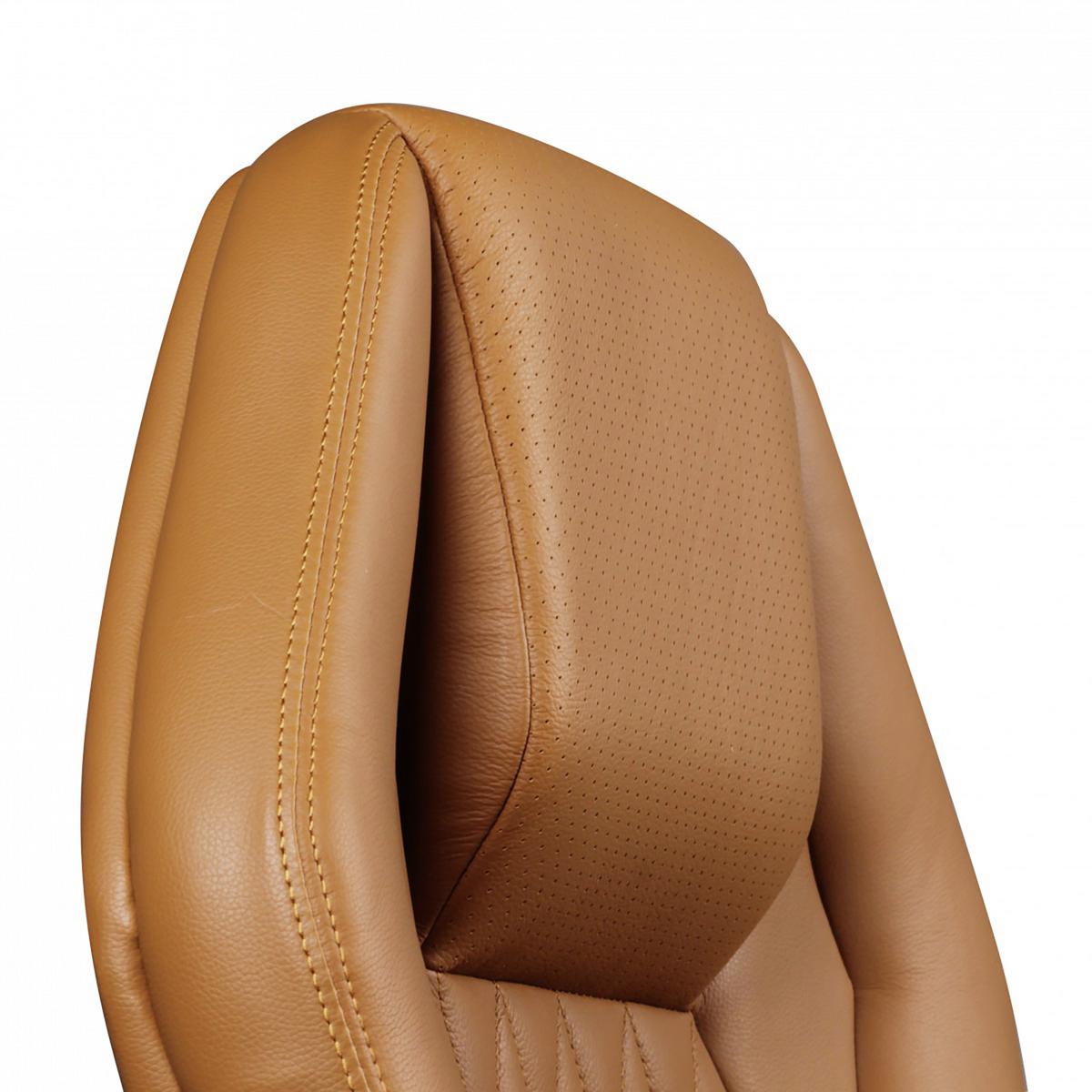 Chefsessel Monterey Mit Arm- Stützen Leder Braun Bis 120 Kg - Hellbraun/Alufarben, MODERN, Leder/Kunststoff (67/136/67cm) - MID.YOU