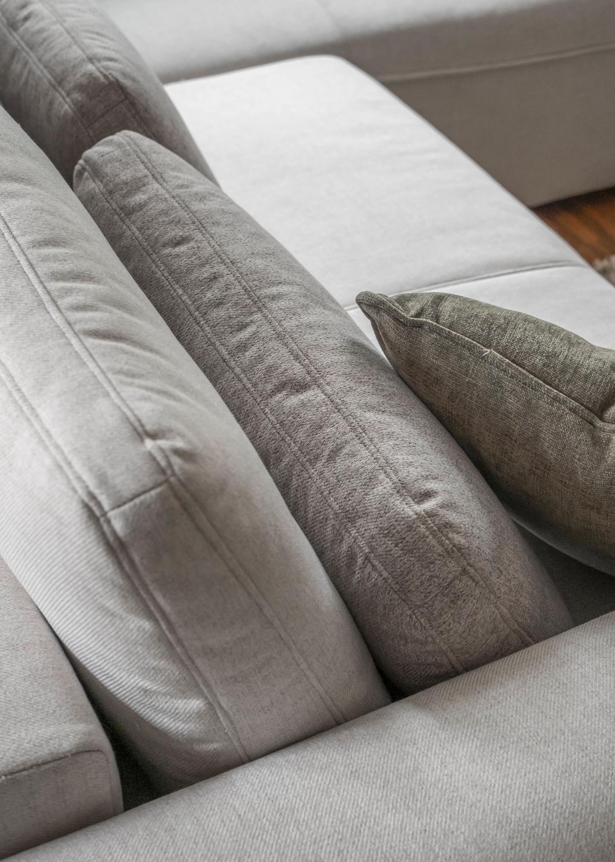 Rohová sedačka HOLLY L, oboustranná, béžová/tm.béžová - černá/béžová, Design, dřevo/textil (257/93/210cm)