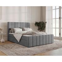 BOXBETT Lila Graphitfaren 160x200cm - Graphitfarben/Schwarz, MODERN, Holz/Kunststoff (160/200cm) - MID.YOU