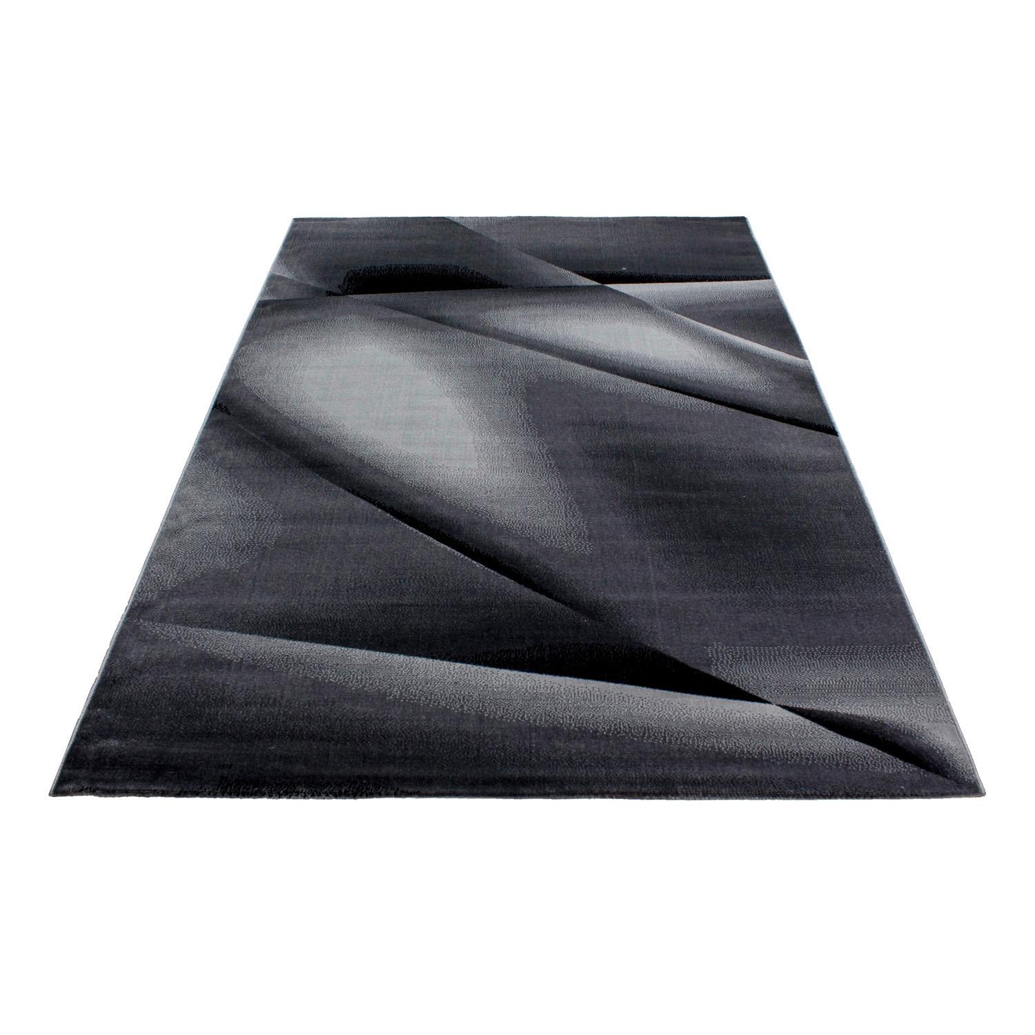 Webteppich Schwarz Naturfaser Miami 160x230 Cm