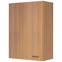 Horní kuchyňská skříňka NANO dekor buk 60 - barvy buku/barvy nerez oceli, kompozitní dřevo/plast (60/89/32cm) - MID.YOU