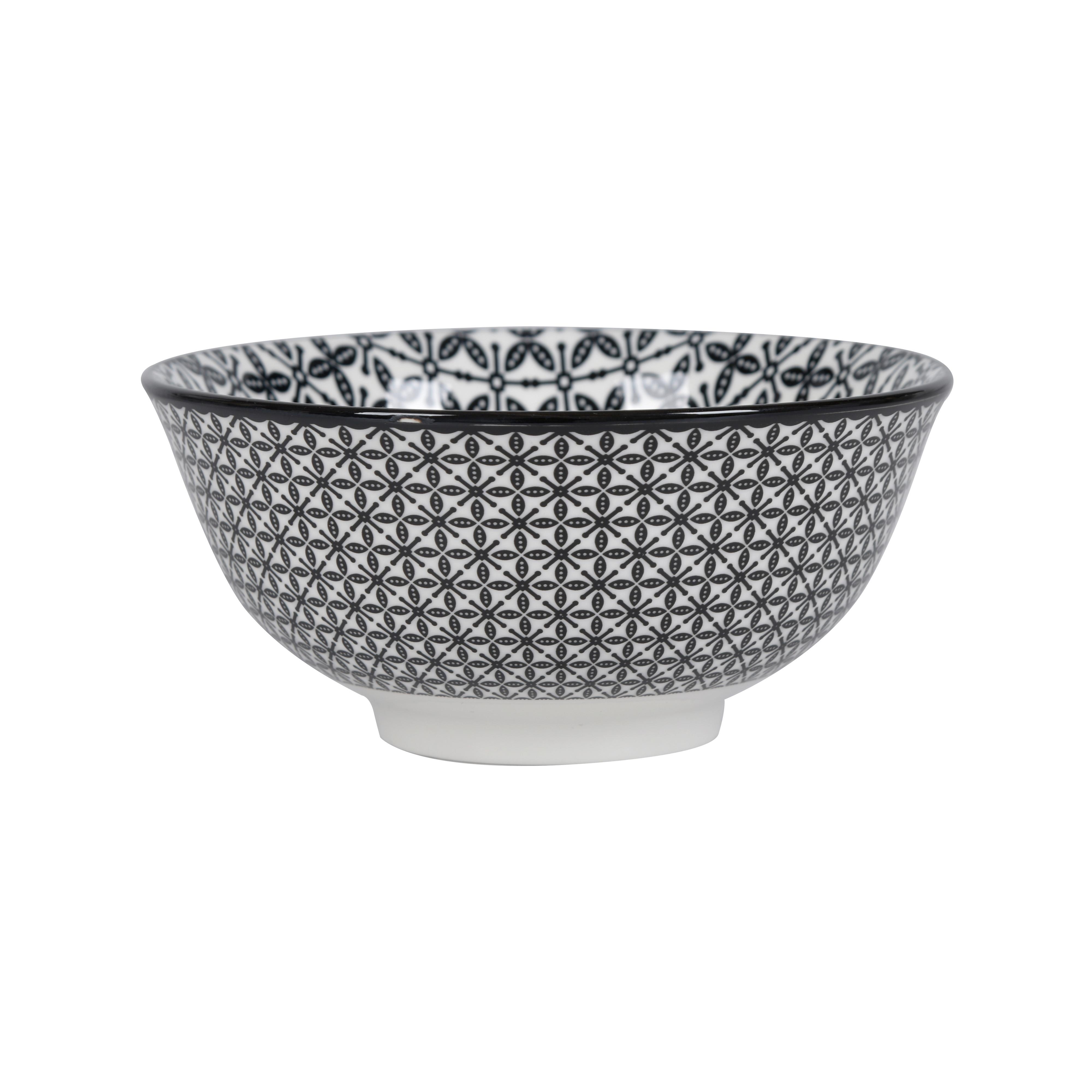 Miska na cerálie SHIVA - bílá/černá, Lifestyle, keramika (15,5/7cm) - Mömax