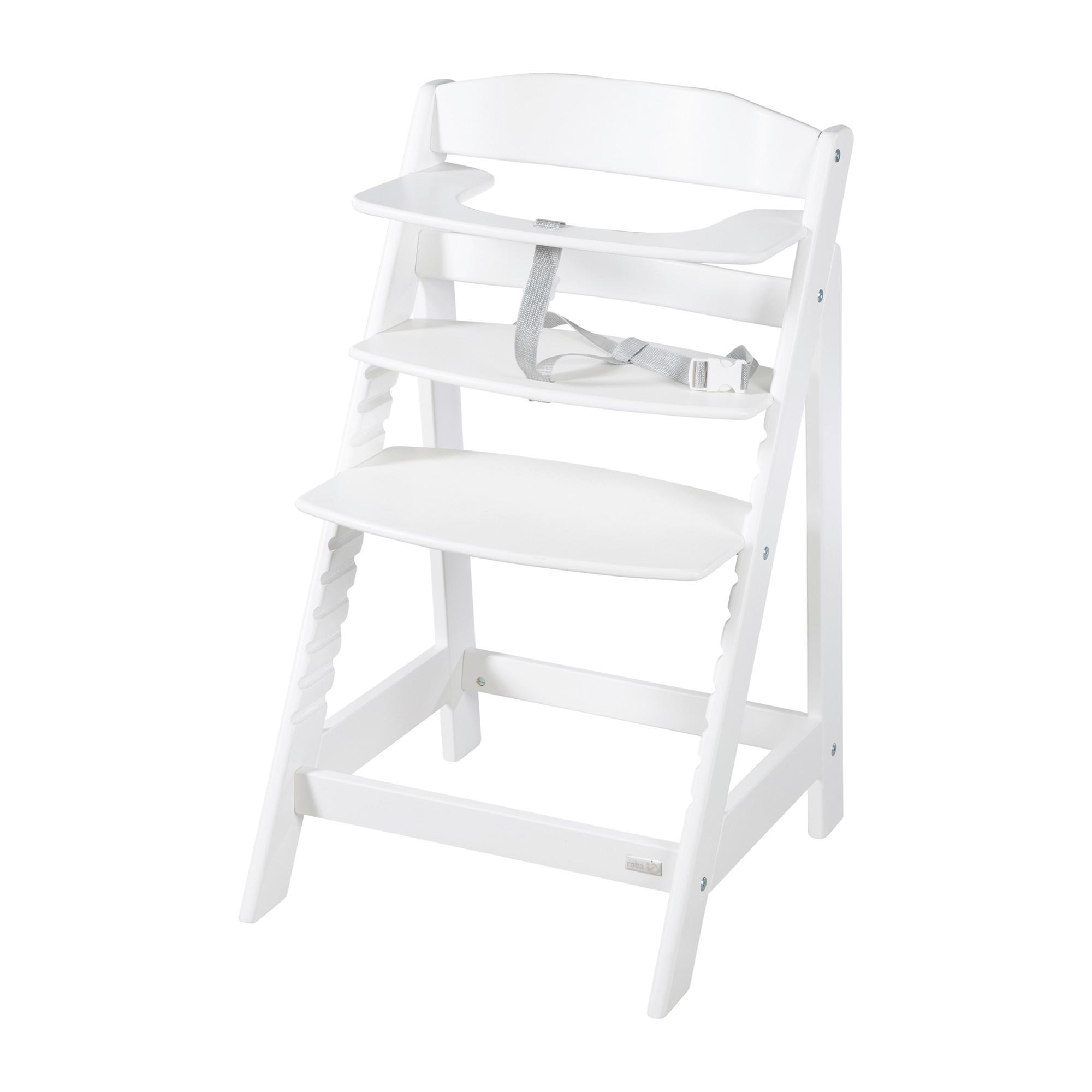 Treppenhochstuhl 'Sit Up Flex' weiß - Weiß, MODERN, Holzwerkstoff (44,5/80/54cm) - Roba