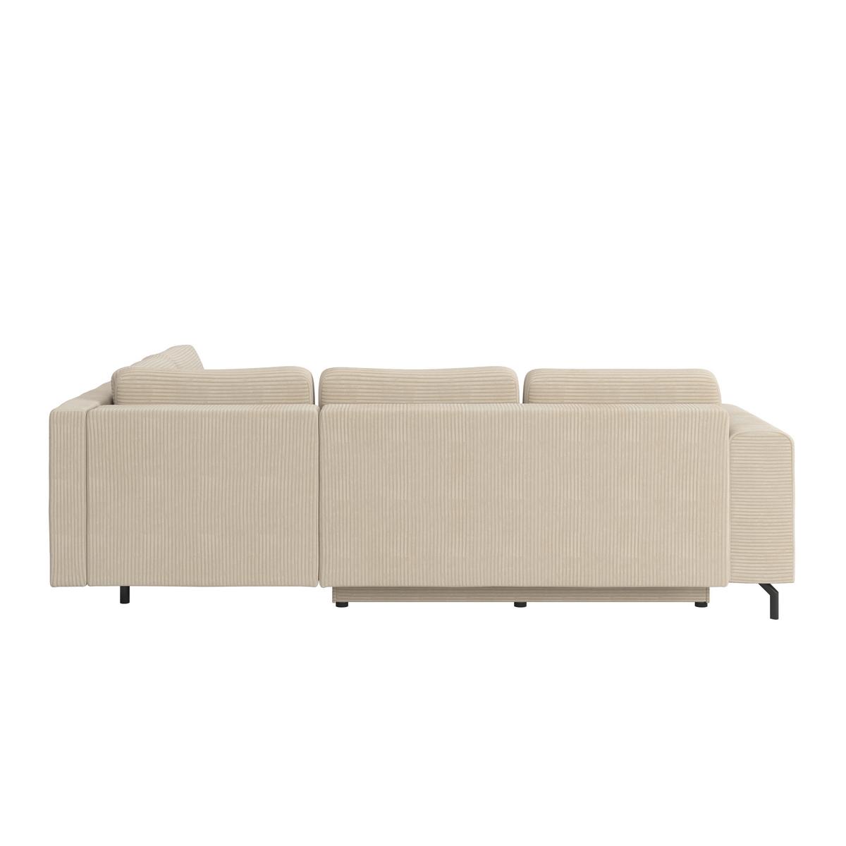 Ecksofa Veni Ecke R - Beige/Schwarz, MODERN, Textil (272/210cm) - Ondega