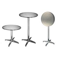 Stehtisch Klappbar - Silberfarben, Basics, Metall (60/115cm)