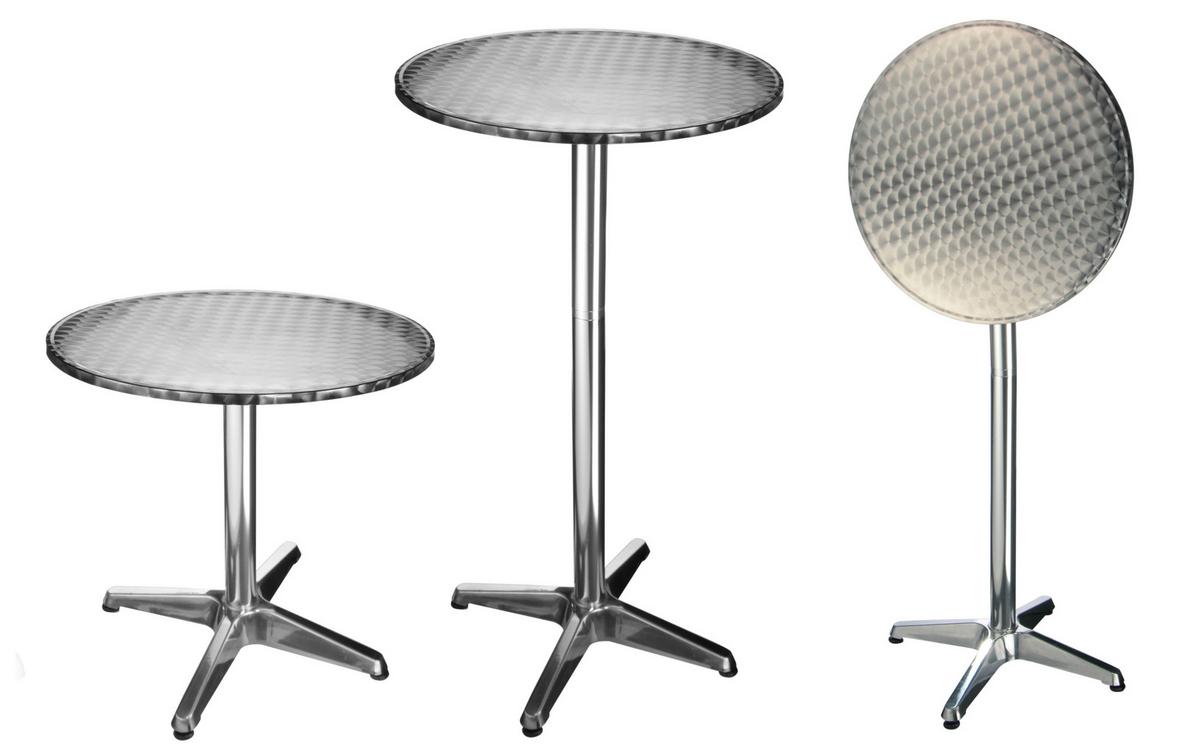 Stehtisch Klappbar - Silberfarben, Basics, Metall (60/115cm)