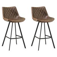 Barhocker-set Bowie - Taupe/Schwarz, KONVENTIONELL, Textil/Metall (50/102/55cm) - MID.YOU