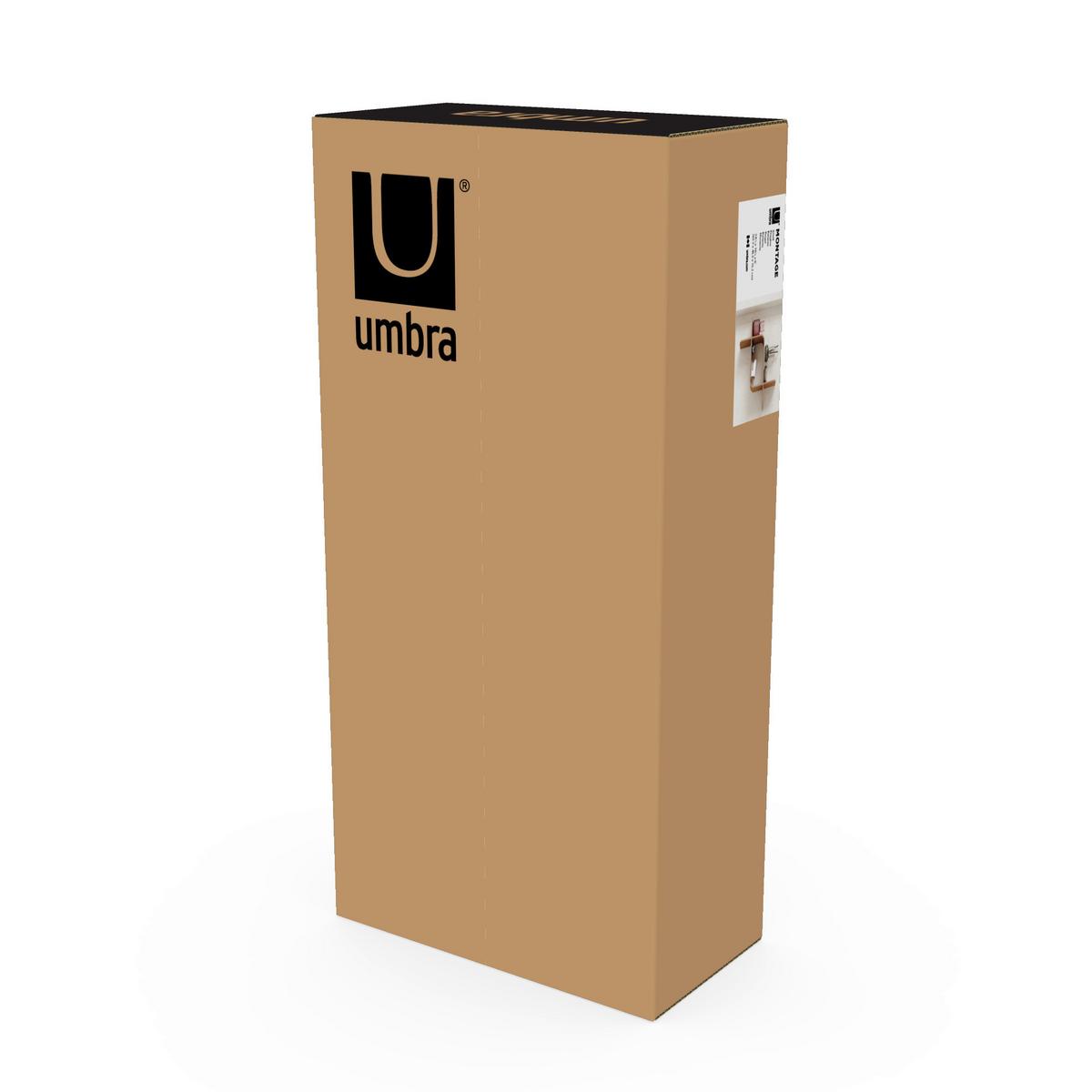 NÁSTĚNNÝ REGÁL 1017571-1055 - barvy vlašských ořechů, Design, dřevo (15,2/46,9/52,2cm) - Umbra