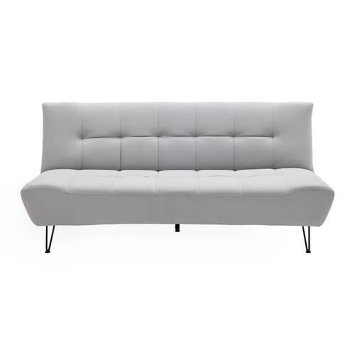 Rozkládací pohovka GELI šedá - černá/světle šedá, Moderní, kov/dřevo (192/88/97cm) - P & B
