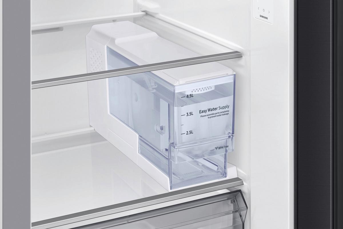 Side-by-side Rs80f67kcfef Eekl: C,  No-Frost - Schwarz, Basics, Glas/Kunststoff (91,2/178/72,6cm) - Samsung