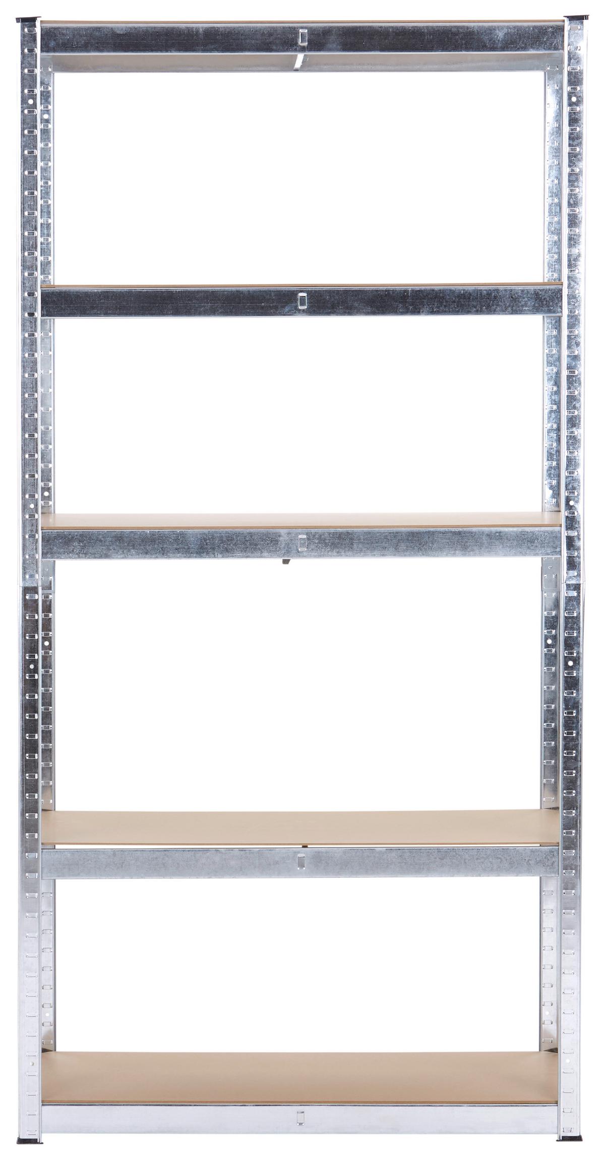 Schwerlastregal Luca - Silberfarben, Trend, Holzwerkstoff/Metall (90/40/180cm) - Homezone