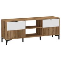 TV-Element Ricko Eichefarben/Weiß B: 135,4 cm - Eichefarben/Schwarz, Trend, Holzwerkstoff (135,4/54/40cm)