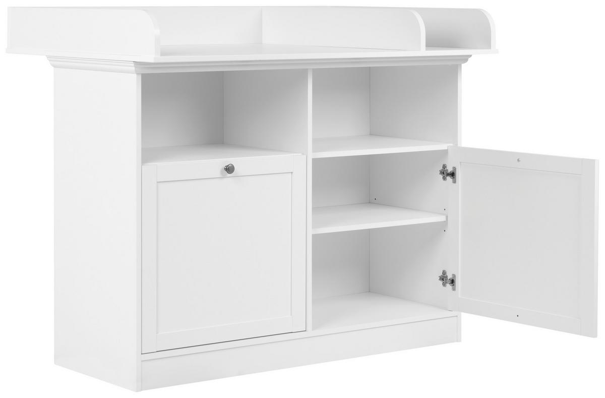 Pelenkázó Komód Landwood - fehér, Basics, faalapú anyag (120/100/77cm) - MID.YOU
