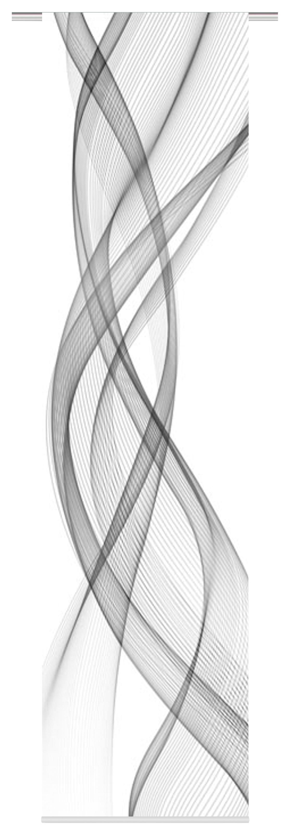Flächenvorhang Ferrola B: 60 cm, Grau/Weiß - Grau, Basics, Textil (60/245cm)
