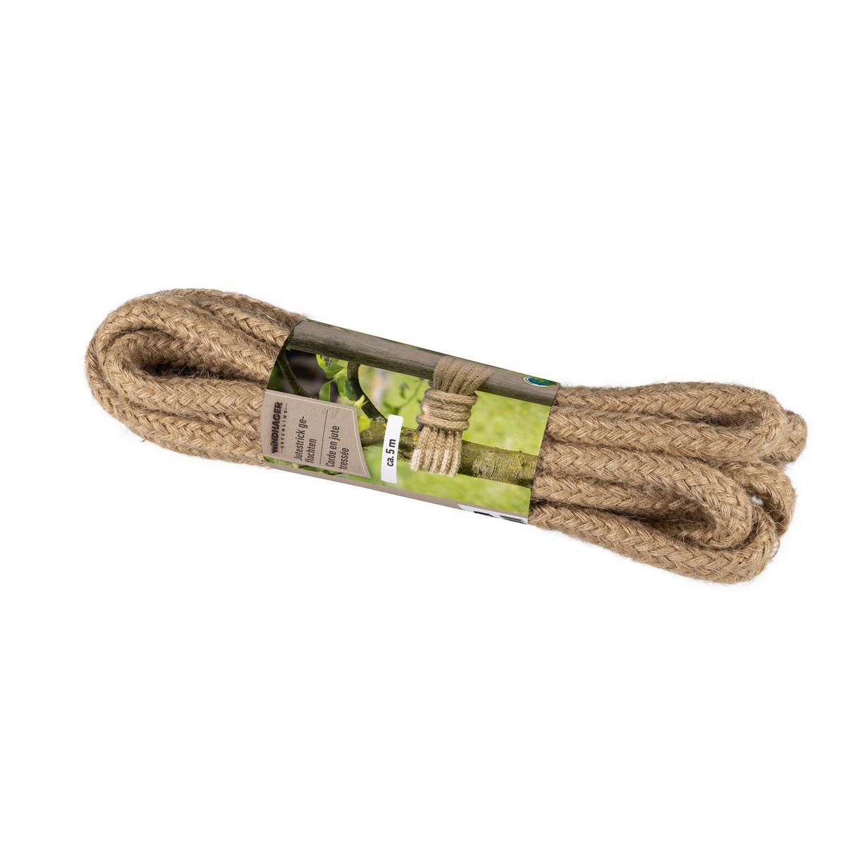 Dekoband, 5m, Jute Geflochten - Braun, Basics, Textil (5/500cm)