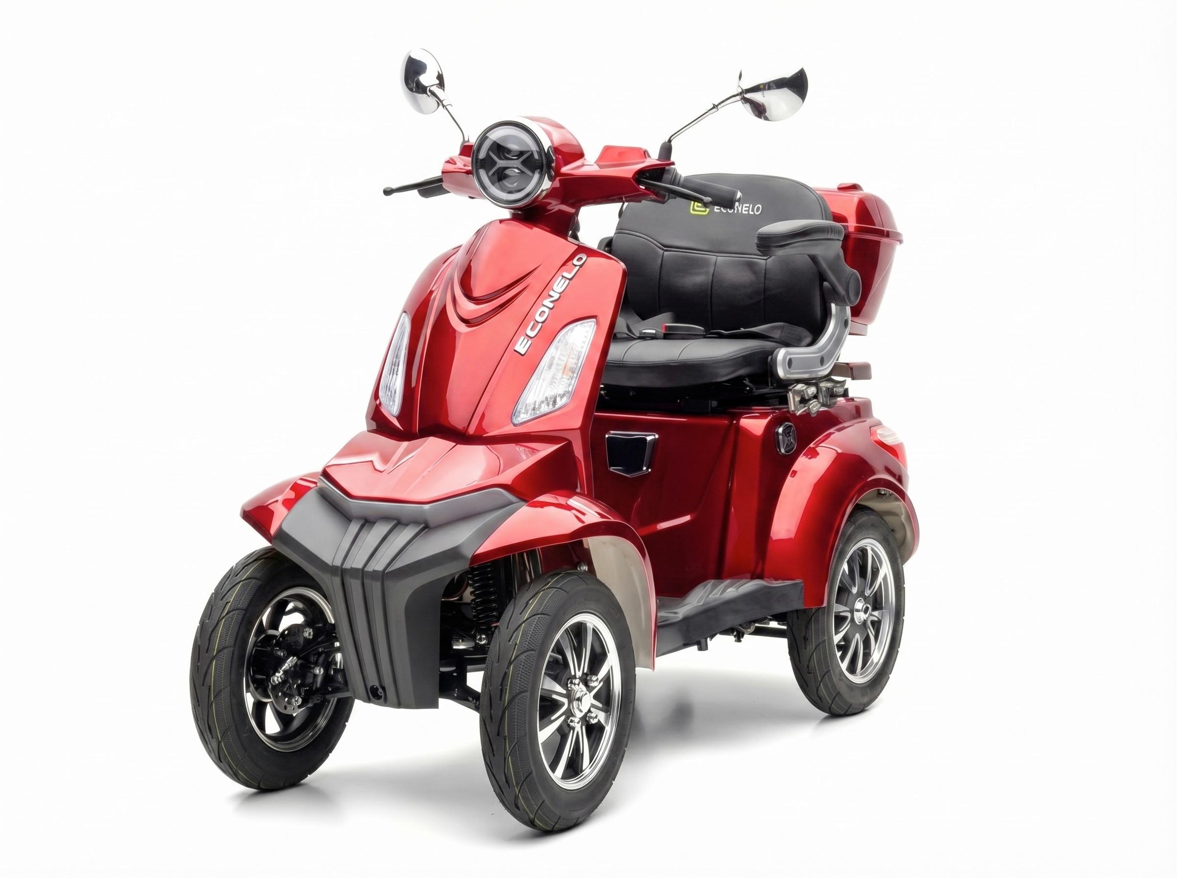 E-Seniorenmobil MAXXI 4.0 Lithium Akku, 1000W, 25 km/H - Bordeaux, Basics, Metall (165/80/110cm)