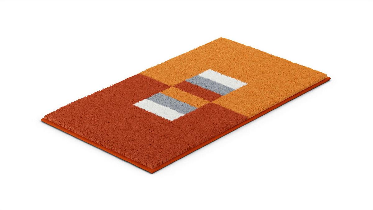 Badematte Flash - Orange, Basics, Textil (65/115cm) - Grund