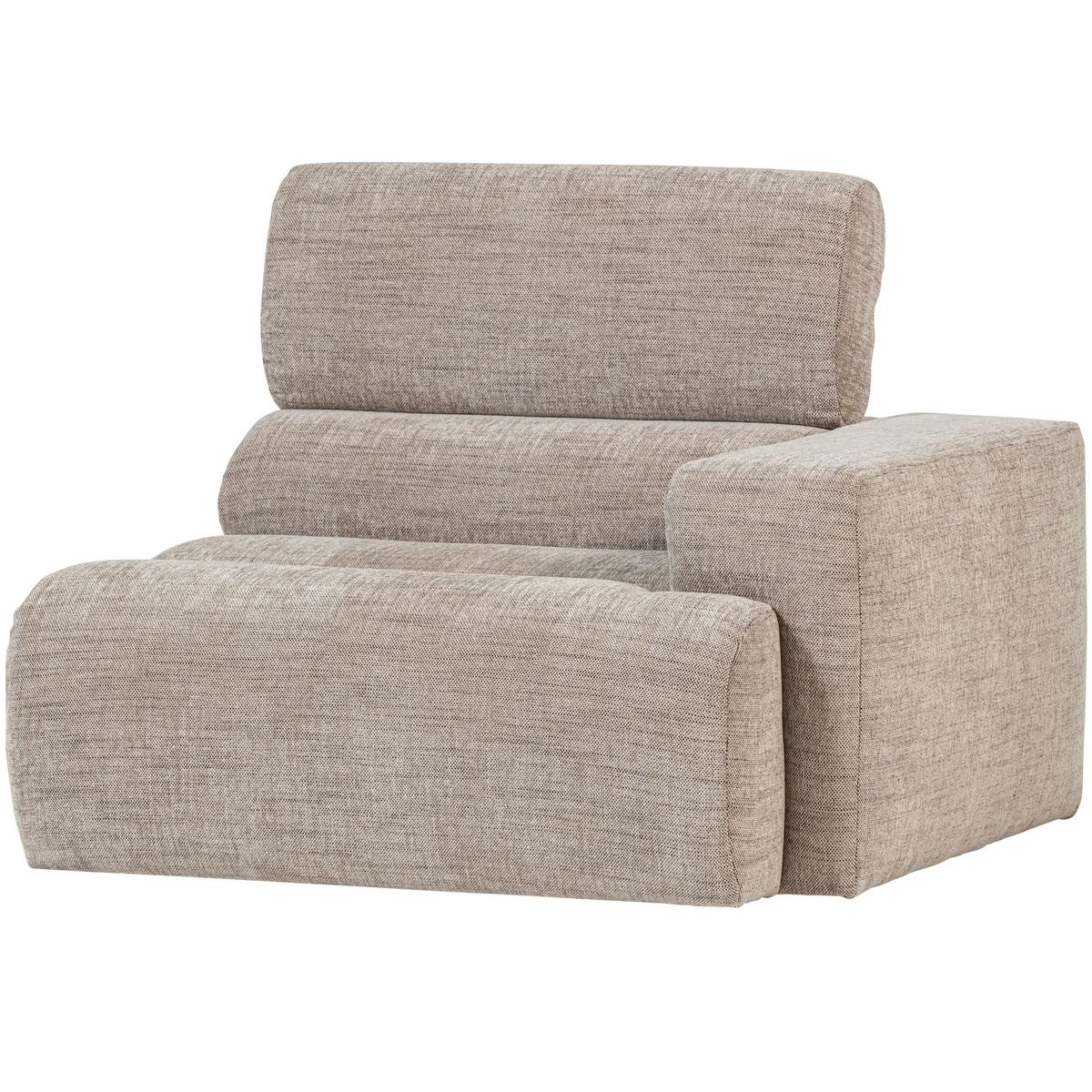 SOFAELEMENT Novi Naturfarben B: 113cm - Schwarz/Naturfarben, Design, Textil (113/86/109cm) - Livetastic
