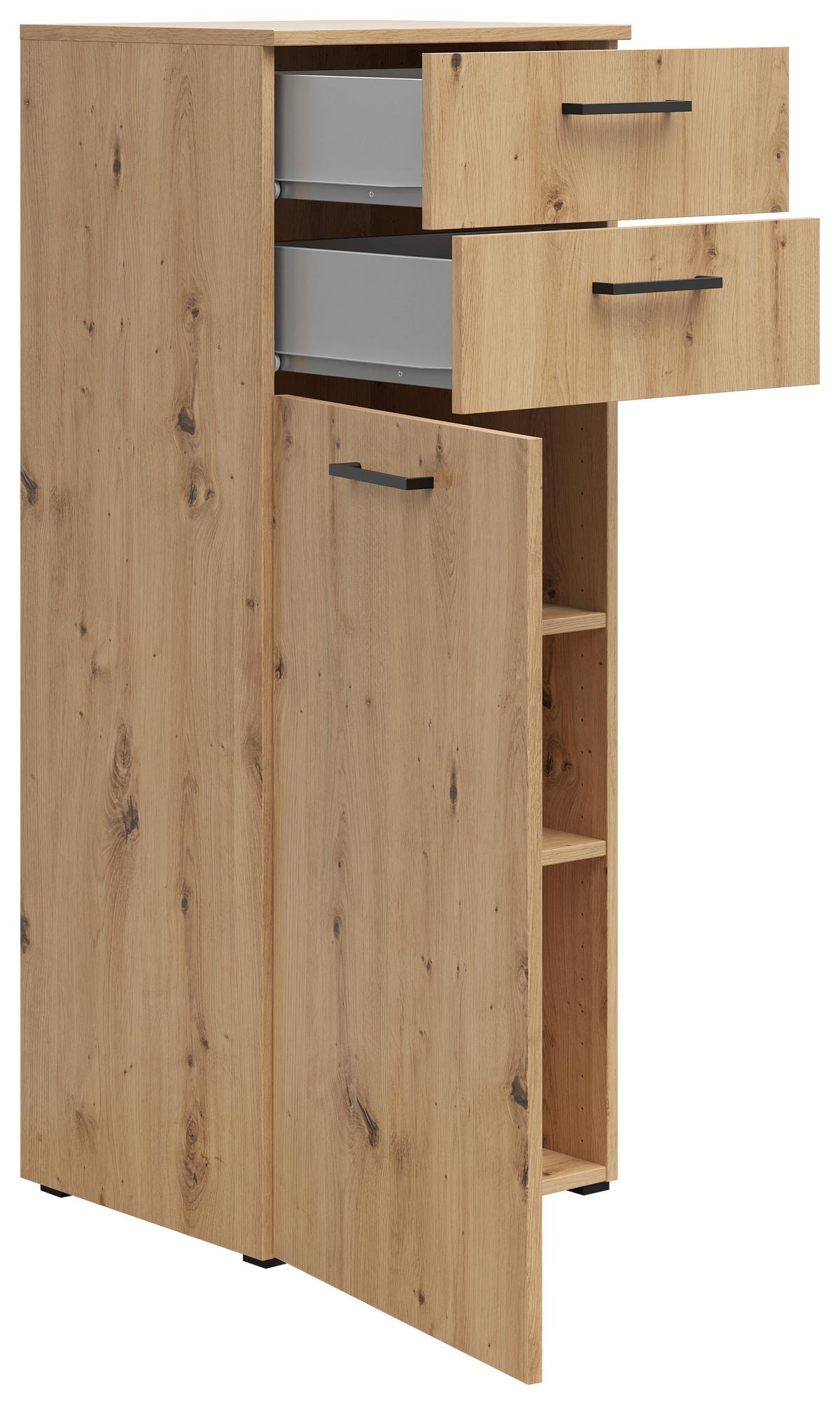 KOMODA MULTISTAURAUM - čierna/antracitová, Modern, kompozitné drevo/plast (45/115/40cm)