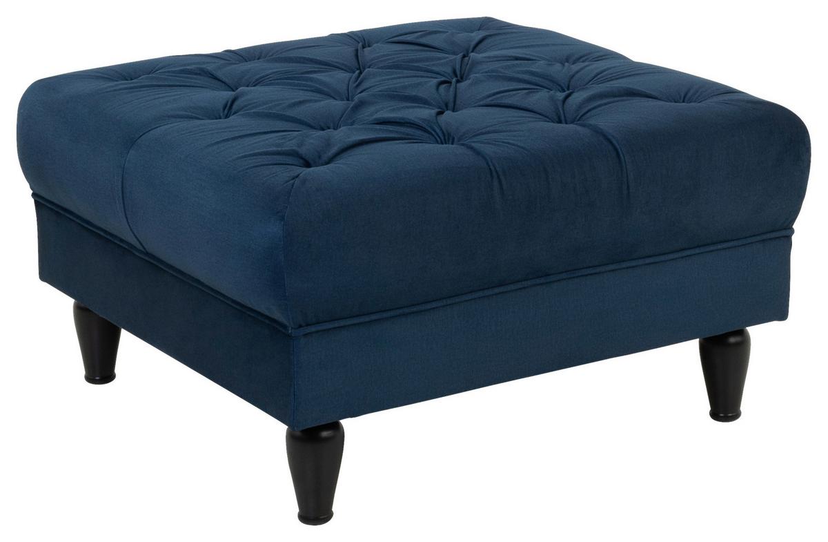 Hocker Cupido - Schwarz/Dunkelblau, Design, Textil (82/44/82cm) - MID.YOU