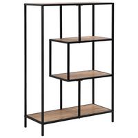 Raumteiler Lilli 77 Cm Eichefarben / Schwarz - Eichefarben/Schwarz, MODERN, Holzwerkstoff/Metall (77/115/33cm)