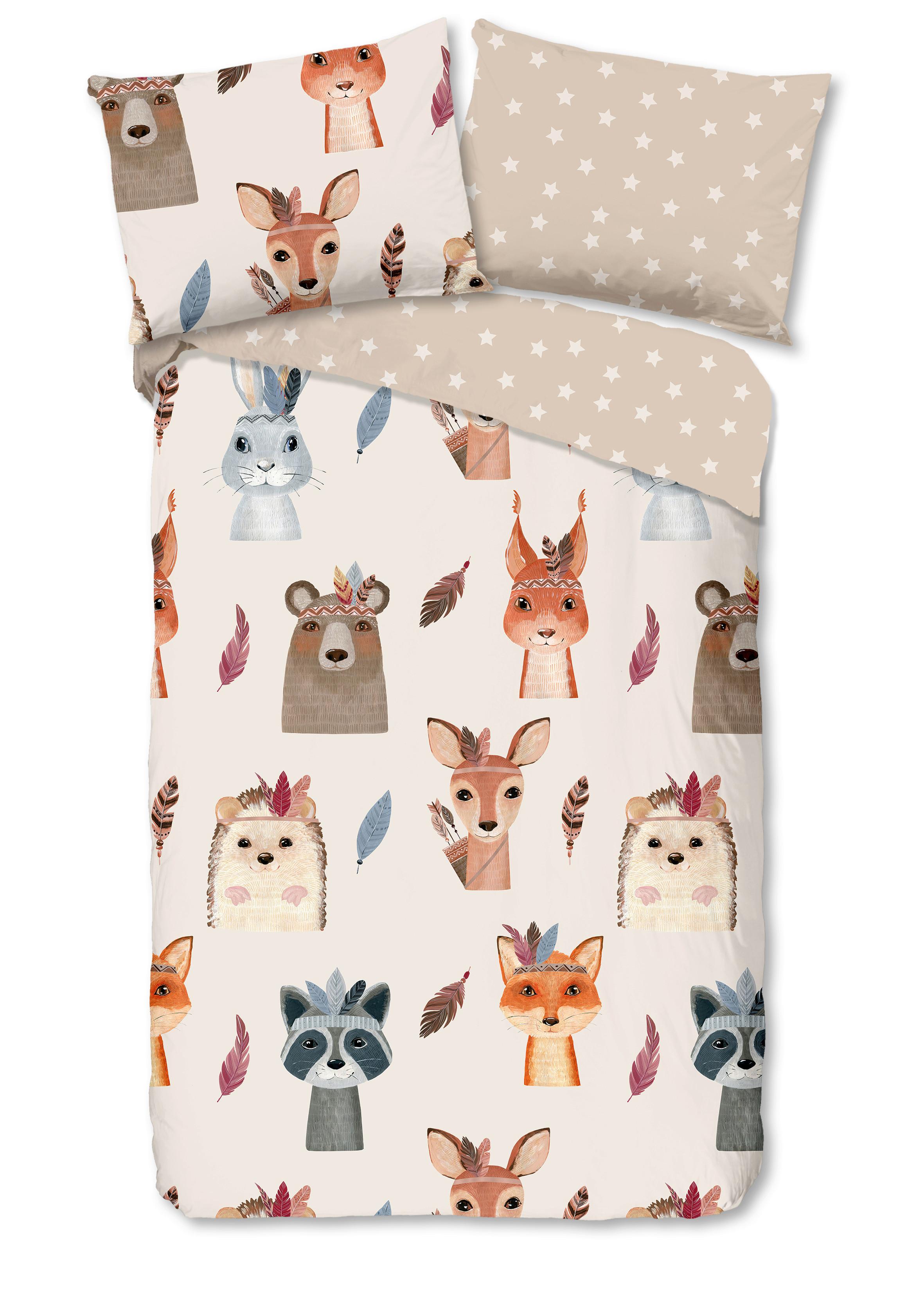 Kinderbettwäsche Rave Multicolor 140x200 Cm - Multicolor, Trend, Textil (140/200cm)