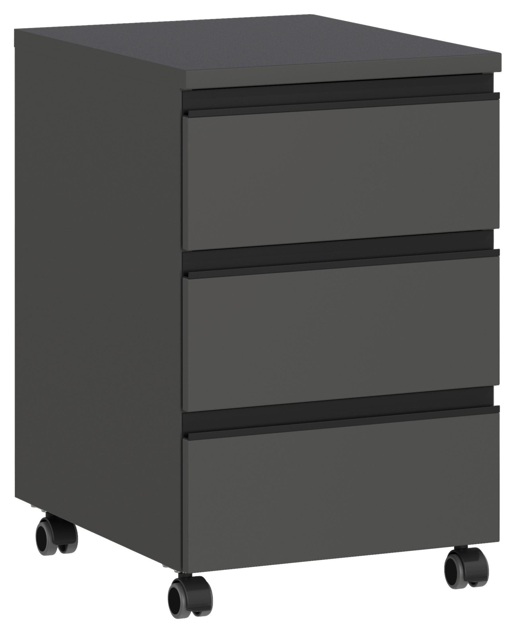 Rollcontainer Bedano Graphitfarben B: 40cm