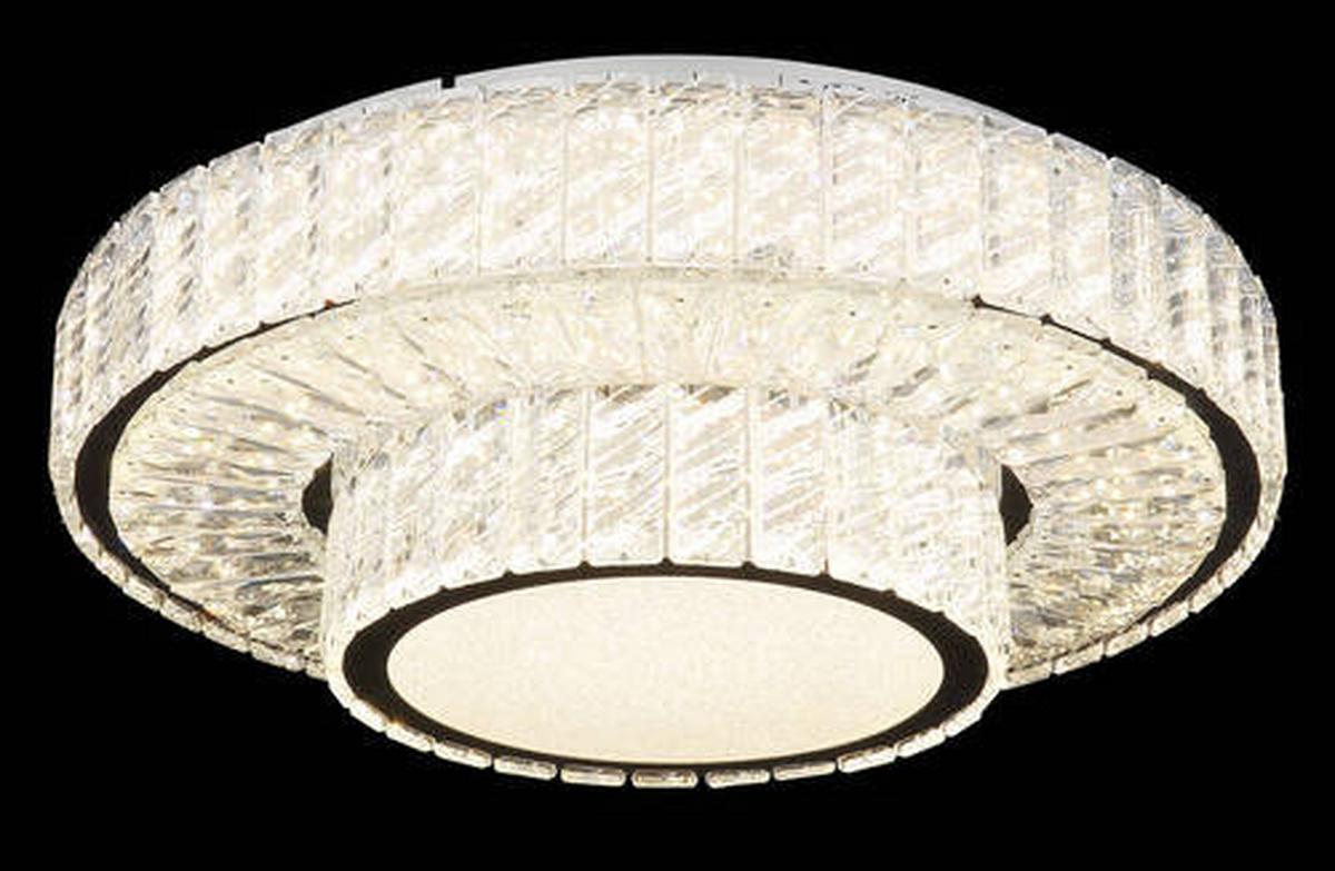 Led Mennyezeti Lámpa 67162-50d - krómszínű/átlátszó, Konventionell, Üveg/fém (50/17,3cm) - Globo