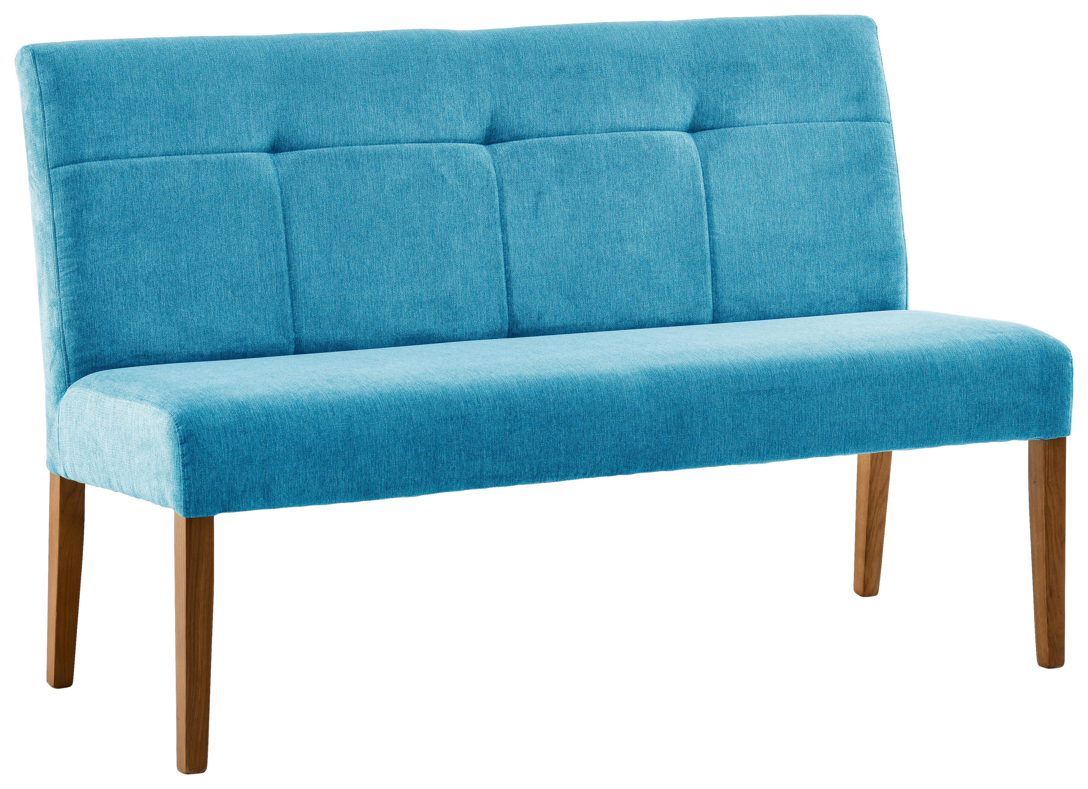 Sitzbank Damla Türkis/eichefarben B: 140 Cm - Türkis/Eichefarben, KONVENTIONELL, Holz/Textil (140/91,5/63cm) - Cantus