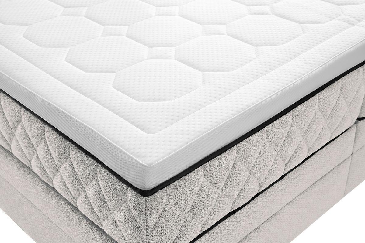 Boxspringbett Carmen A Champagner 160x200 Cm - Türkis/Champagner, KONVENTIONELL, Holz/Holzwerkstoff (160/200cm) - James Wood