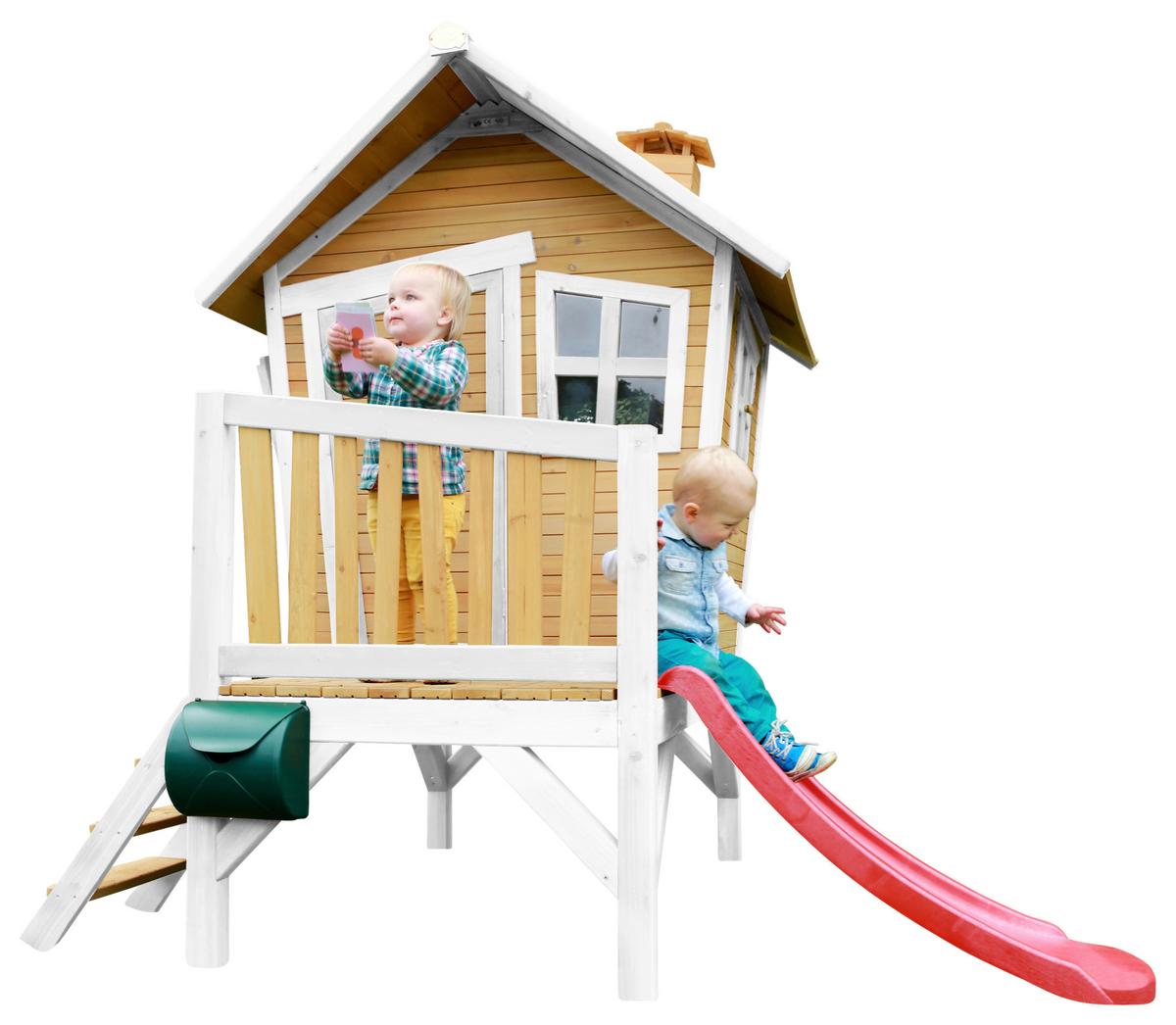 Spielhaus A030.045.21 - Rot/Braun, KONVENTIONELL, Holz/Kunststoff (264/203/177cm) - Ambia Garden