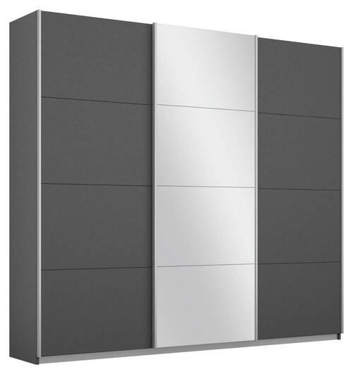 Skriňa s posuvnými dverami MIAMI, Š/V/H:cca 203/210/62cm - sivá/hliníková, Modern, kov/kompozitné drevo (203/210/62cm)