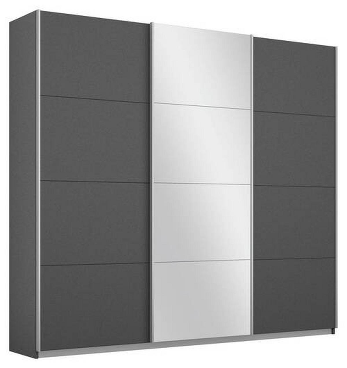 Skriňa s posuvnými dverami MIAMI, Š/V/H:cca 203/210/62cm - sivá/hliníková, Modern, kov/kompozitné drevo (203/210/62cm)