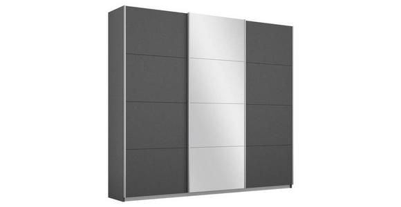 Schwebetürenschrank Mit Spiegel B: 203 cm Miami, Grau Metallic - Grau, MODERN, Holzwerkstoff (203/210/62cm) - Luca Bessoni