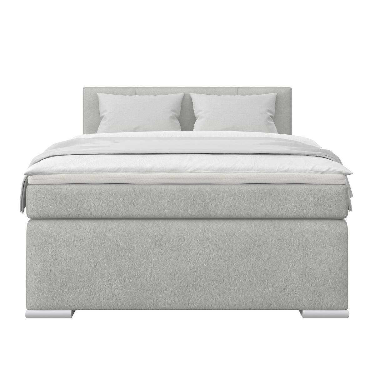 Boxspringbett Mira 1 - Schieferfarben, Basics, Holz/Kunststoff (120/200cm)