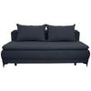 Schlafsofa Moliss Dunkelblau B: 202 cm - Schwarz/Dunkelblau, Basics, Textil (202/98/78cm) - Livetastic