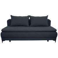 Schlafsofa Moliss Dunkelblau B: 202 cm - Schwarz/Dunkelblau, Basics, Textil (202/98/78cm) - Livetastic