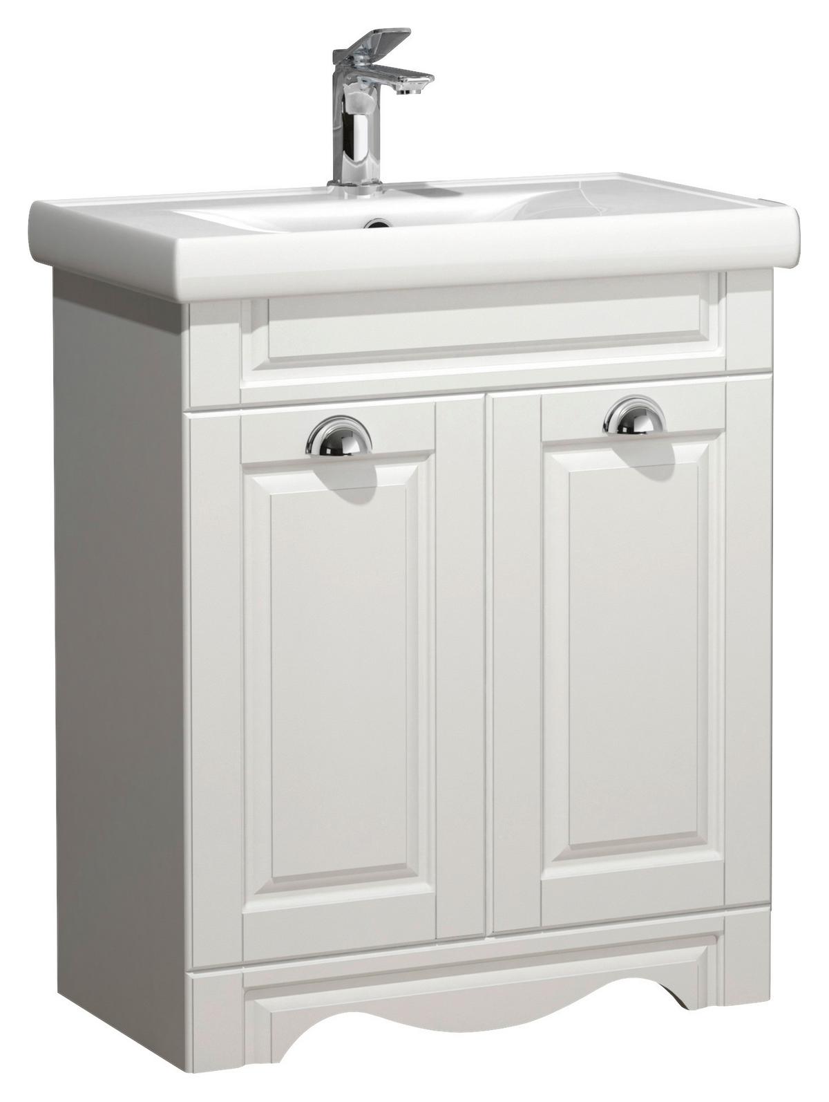 Waschtischkombi Casalo L - Weiß, MODERN, Keramik/Holzwerkstoff (61cm) - MID.YOU