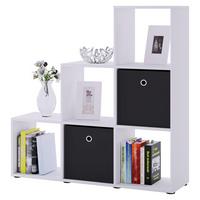 Standregal Dekor Nitas 107,5 Cm Weiß - Schwarz/Weiß, KONVENTIONELL, Holzwerkstoff (107,5/104,5/29cm) - MID.YOU