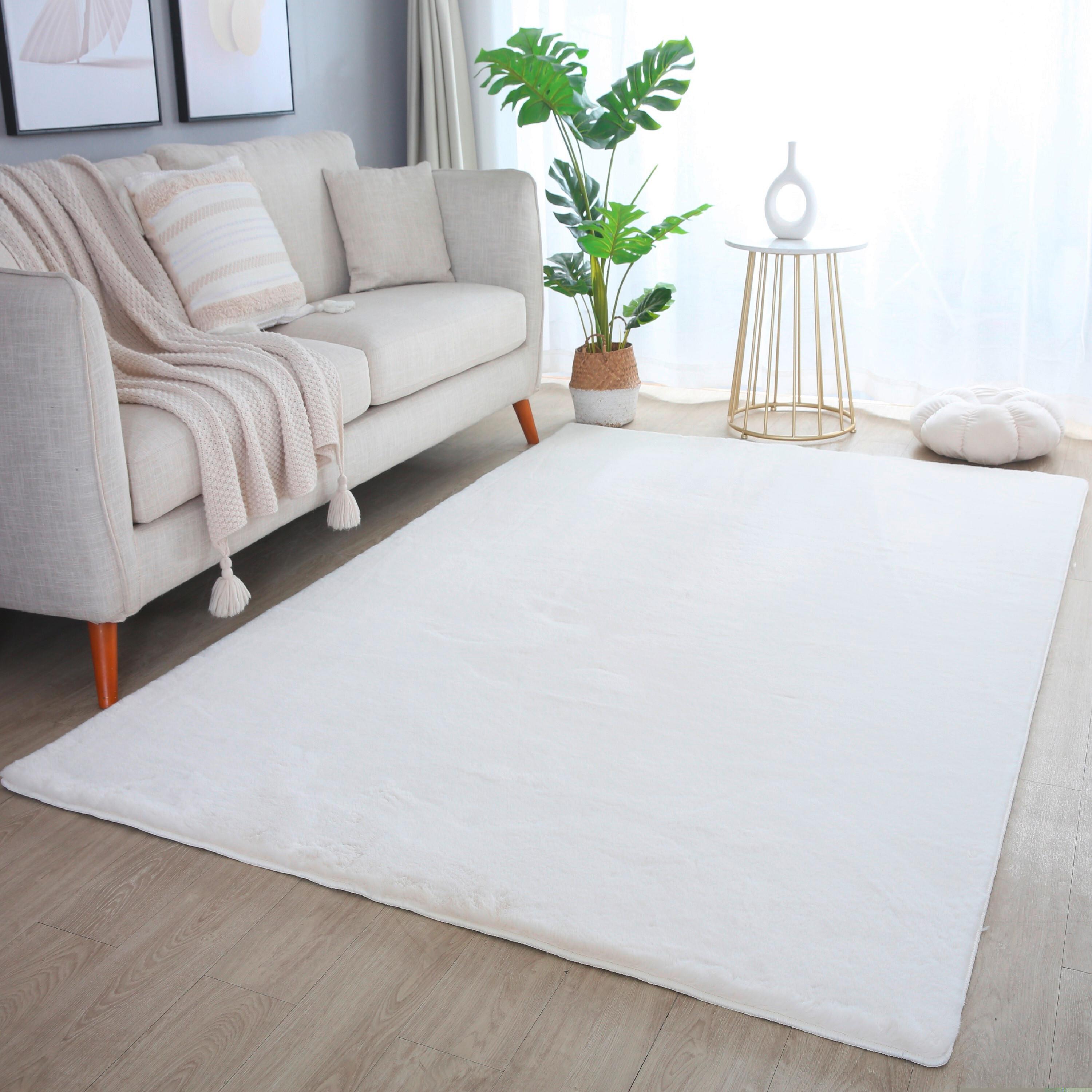 Hochflorteppich, Creme, F:4mm Pouffy - Creme, Basics, Textil (120/170cm)