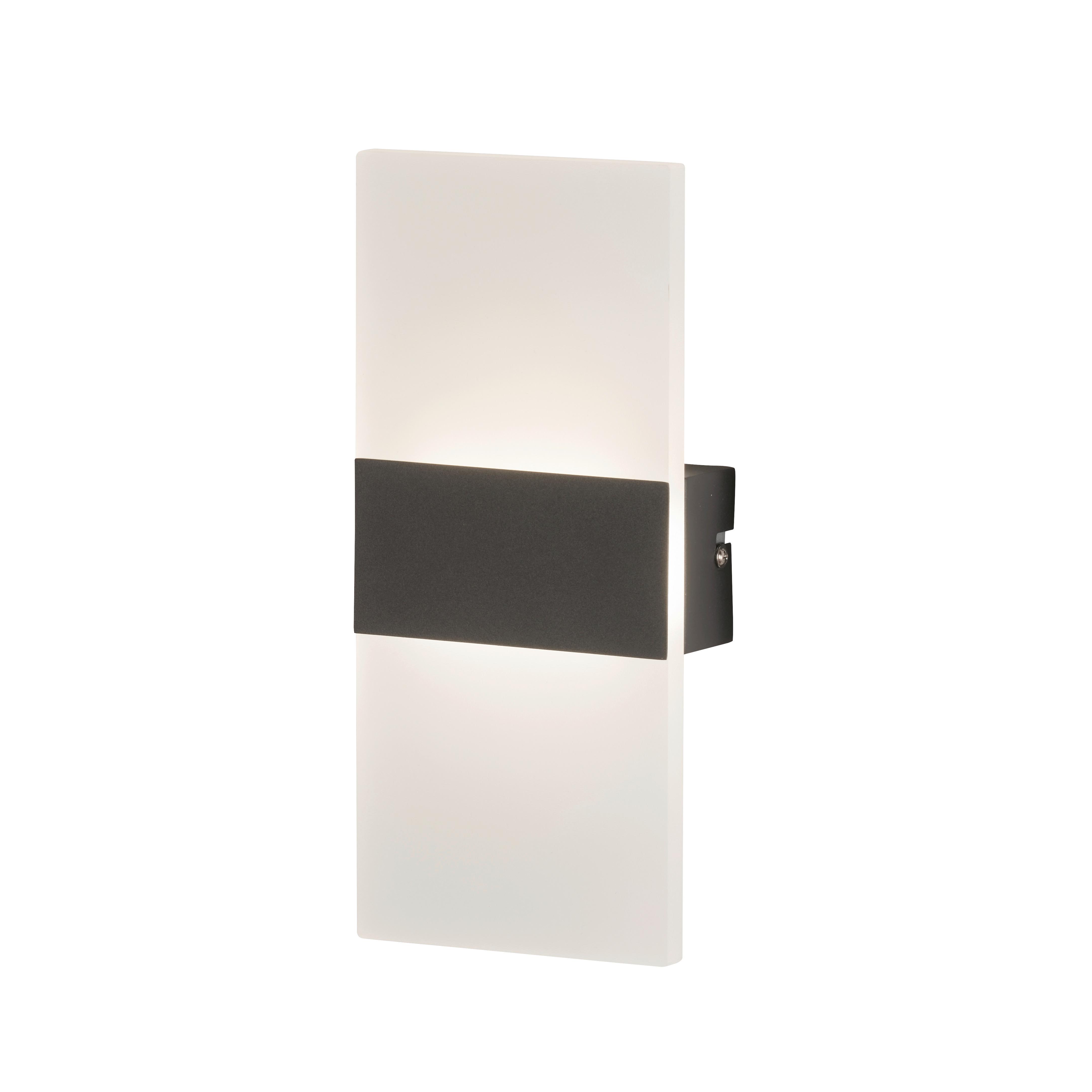 LED-Wandleuchte 30523 Foder - Schwarz/Weiß, Design, Kunststoff/Metall (5/12/27cm) - Fischer & Honsel