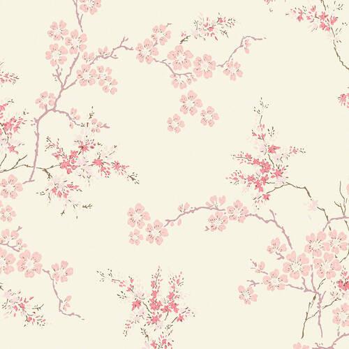 Vliestapete 113388 - Pink/Beige, Basics, Papier/Kunststoff (52/1000cm)