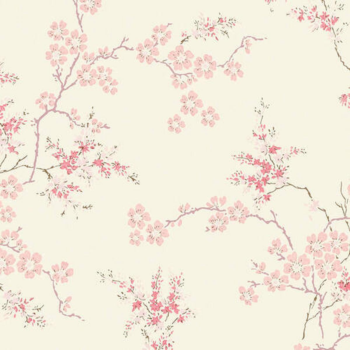 Vliestapete 113388 - Pink/Beige, Basics, Papier/Kunststoff (52/1000cm)