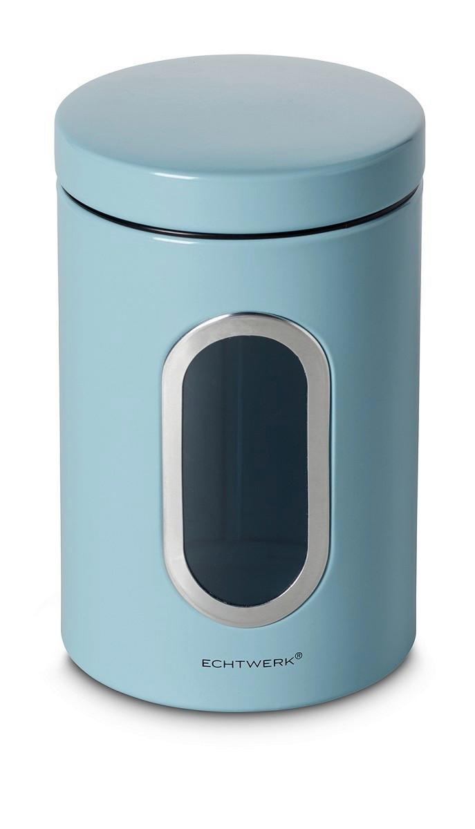 DÓZA NA POTRAVINY ECHTWERK STILVOLLE VORRATSDOSE - svetlomodrá, Modern, kov (12/18/12cm) - Echtwerk