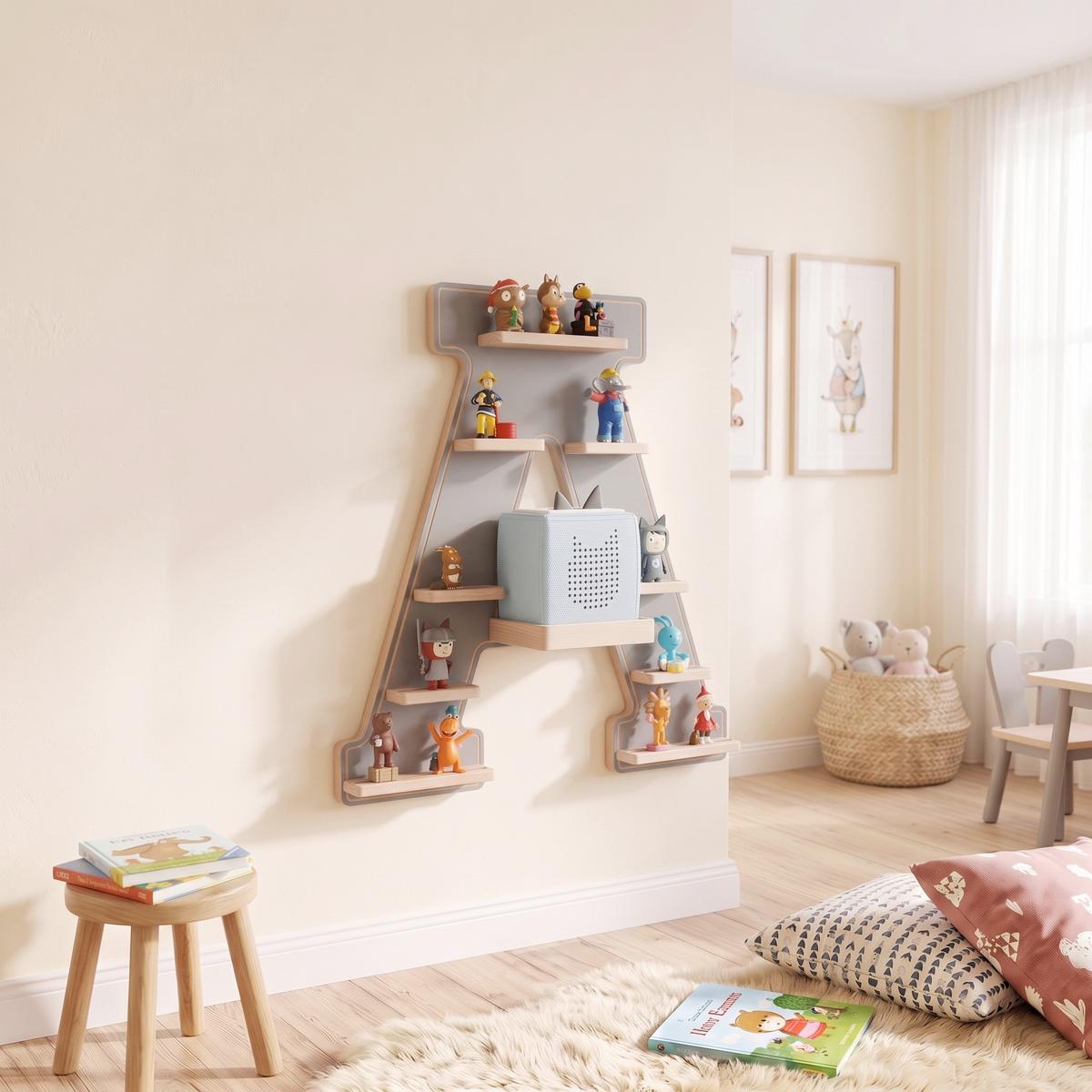 Kinderregal Boarti Grau B: 49 cm - Grau, MODERN, Holzwerkstoff (49/54/19cm) - Livetastic