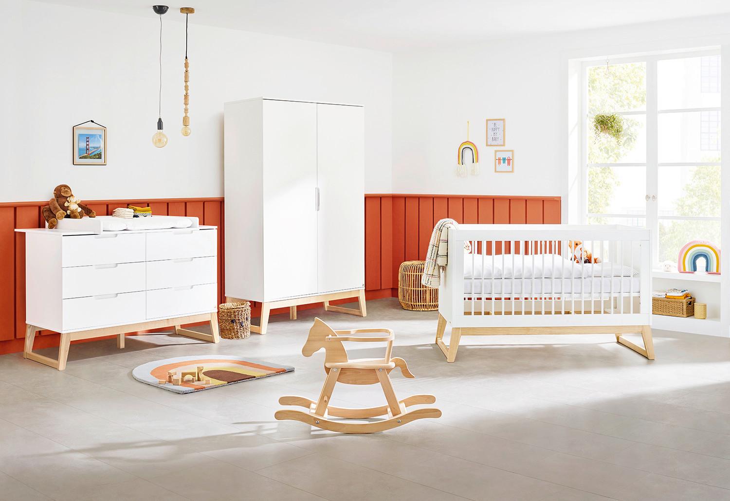 Babyzimmer 103466x Bridge - Eschefarben/Weiß, Design, Holz/Holzwerkstoff (151/76/94cm) - Pinolino