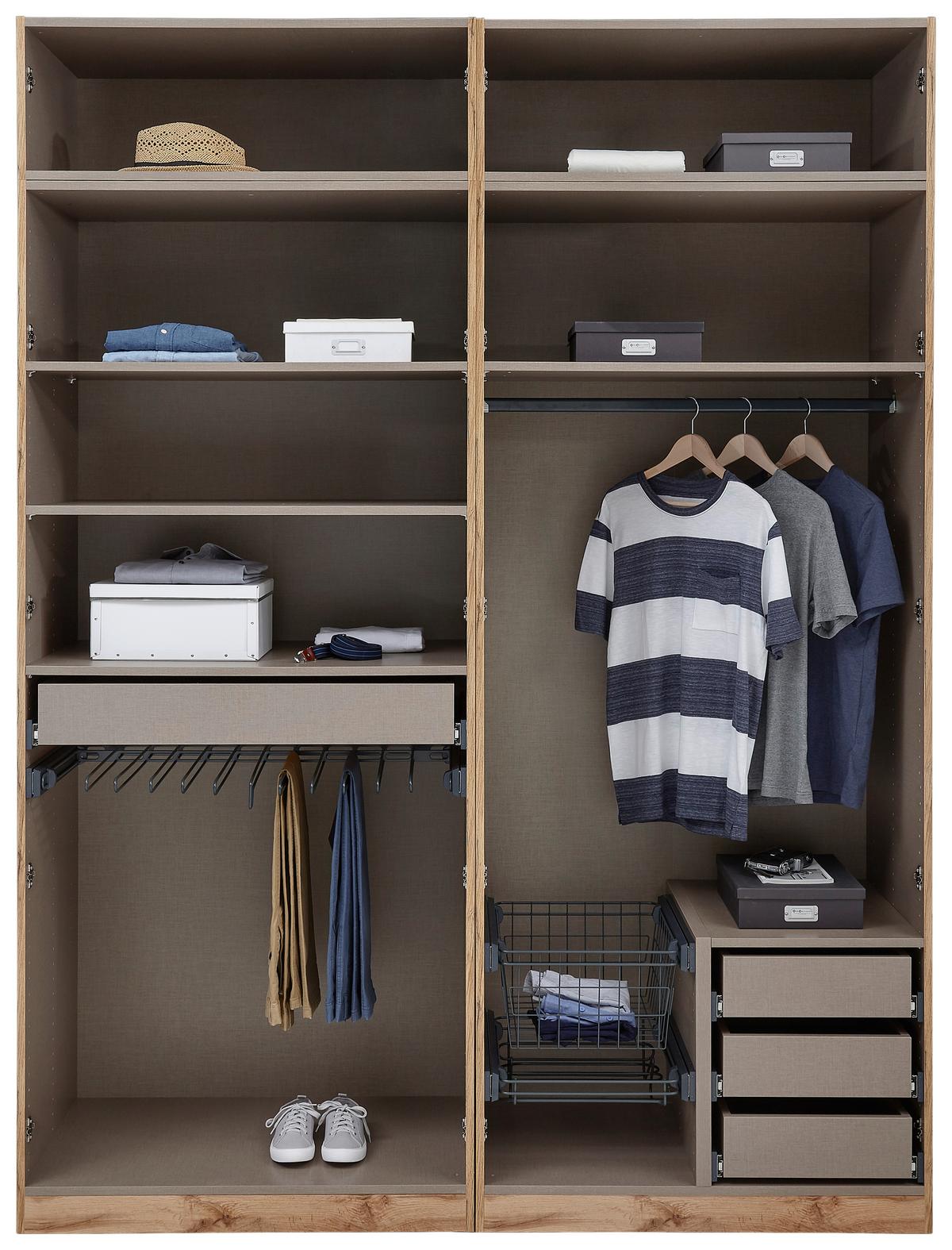 otvorená skriňa UNIT š. 182 cm dekor antracit - antracitová, Modern, kompozitné drevo (182,2/242,2/56,5cm) - Ondega